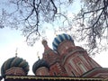 Saint Basil`s Cathedral Church in Red Square, Moscow, Russia Image- Background Royalty Free Stock Photo