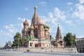 Saint Basil`s Cathedral on Red Square in Moscow Royalty Free Stock Photo