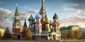 Saint Basil's Cathedral in Red Square in Moscow - Russia. Royalty Free Stock Photo