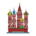 Saint basils cathedral icon, flat design