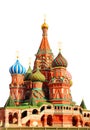 Saint Basils cathedral on Red Square in Moscow isolated over white