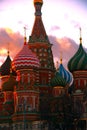 Saint Basils cathedral on the Red Square in Moscow in summer Royalty Free Stock Photo