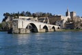 Saint-Benezet bridge and Avignon city Royalty Free Stock Photo