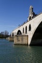 Saint-Benezet bridge and Rhone River