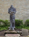 Saint Bernard of Clairvaux by Octavio Medellin at the Saint Bernard of Clairvaux Catholic Church in Dallas, Texas. Royalty Free Stock Photo