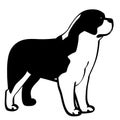 Saint bernard dog vector eps Hand drawn, Vector, Eps, Logo, Icon, silhouette Illustration by crafteroks for different uses.