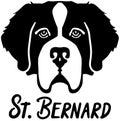 Saint Bernard head with name