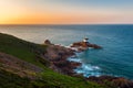 Saint Brelade Lighthouse Jersey at Sunrise Royalty Free Stock Photo