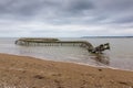 Saint Brevin. France 18-06-2021. Huge statue of snake skeleton in the sea at Saint Brevin France.