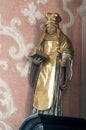 Saint Bridget of Sweden statue on the altar of Saint Apollonia in the Church of Saint Catherine of Alexandria in Zagreb Royalty Free Stock Photo
