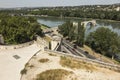 The Saint BÃÂ©nÃÂ©zet bridge, known as the Avignon bridge Royalty Free Stock Photo