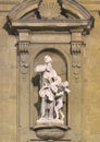 Saint Cajetan by Flemish sculptor Baldassarre Delmosel on the facade of San Gaetano in Florence, Italy. Royalty Free Stock Photo