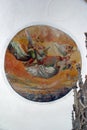 Saint Catherine Carried up to Heaven by Angels, fresco in the church of St. Catherine of Alexandria in Dapci, Croatia