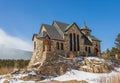 Saint Catherine`s Chapel on the Rock. Church in the Rocky Mountains Royalty Free Stock Photo