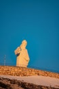 Saint Charbel statue on a mountain top Royalty Free Stock Photo