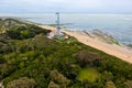 View from the Phare de Baleines lighthouse on the Ile de Re island, France Royalty Free Stock Photo