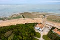 Lighthouse Baleines museum on Ile de Re, France Royalty Free Stock Photo