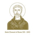 Saint Clement of Rome 30-100 is listed by Irenaeus and Tertullian as the fourth bishop of Rome. He is considered to be the first