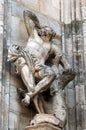 Saint Cyriacus Martyr, statue on the Milan Cathedral Royalty Free Stock Photo