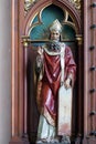 Saint Cyril statue on the altar of the Immaculate Heart of Mary in the church of Saint Nicholas in Krapina, Croatia