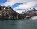 Saint Elias mountain range and Margerie glacier Royalty Free Stock Photo