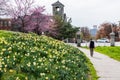 Saint elizabeth catholic church from patterson park in baltimore Royalty Free Stock Photo