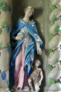 Saint Elizabeth, statue on the altar of Our Lady of Snow in the parish church of the Holy Trinity in Radoboj, Croatia