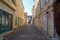 Saint-emilion city street of unesco town of Bordeaux famous wine production