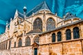 Saint-Etienne-du-Mont is a church in Paris, France, located on the Montagne Sainte-Genevieve  near the Pantheon Royalty Free Stock Photo