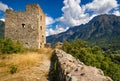 Saint-Firmin castle ruins and Petit Chaillol. Valgaudemar, Alps, France Royalty Free Stock Photo