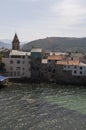 Saint Florent, San Fiorenzo, skyline, marina, Haute-Corse, Corsica, France, island, Europe Royalty Free Stock Photo