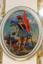 Saint Florian, painting in the church of Our Lady of Snow in Kutina, Croatia