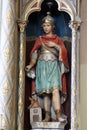 Saint Florian, statue on the altar of the Sacred Heart of Jesus in the church of the Saint Maximilian in Posavski Bregi, Croatia