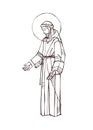 Saint Francis of Asis illustration