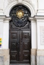 Saint Francis on the entrance, Mariahilf church in Graz