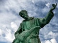 Saint francis statue in monterosso Royalty Free Stock Photo