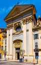 Saint Francois de Paule church of Francis of Paola in historic Vieux Vieille Ville old town of Nice on French Riviera in France Royalty Free Stock Photo