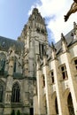 Saint-Gatien cathedral of Tours seen from the cloister Royalty Free Stock Photo