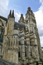 Saint-Gatien cathedral of Tours seen from the cloister Royalty Free Stock Photo