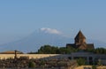 Saint gayane church with ararat mountain, in Echmiadzin, armenia Royalty Free Stock Photo