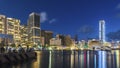 Saint George Bay also known as Zaitunay Bay at night, Beirut, Lebanon Royalty Free Stock Photo