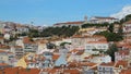 Saint George Castle occupying commanding hilltop looking and protecting Lisbon