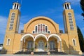 Saint George Church on Paralimni, Cyprus on June 12, 2018. Royalty Free Stock Photo