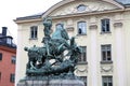 Saint George and the Dragon Statue in Stockholm, Sweden Royalty Free Stock Photo