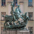 Saint George and the Dragon in Stockholm Royalty Free Stock Photo