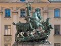 Saint George and the Dragon in Stockholm Royalty Free Stock Photo