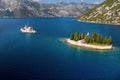 Saint George Island, Benedictine Abbey, Monastery. Perast. Montenegro Royalty Free Stock Photo