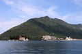 Saint George and Our Lady of the Rocks islands landscape Perast Bay of Kotor Royalty Free Stock Photo