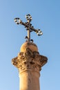 Saint George`s Cathedral with fancy cross during the day in Jerusalem