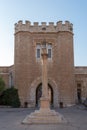 Saint George`s Cathedral with fancy cross during the day in Jerusalem